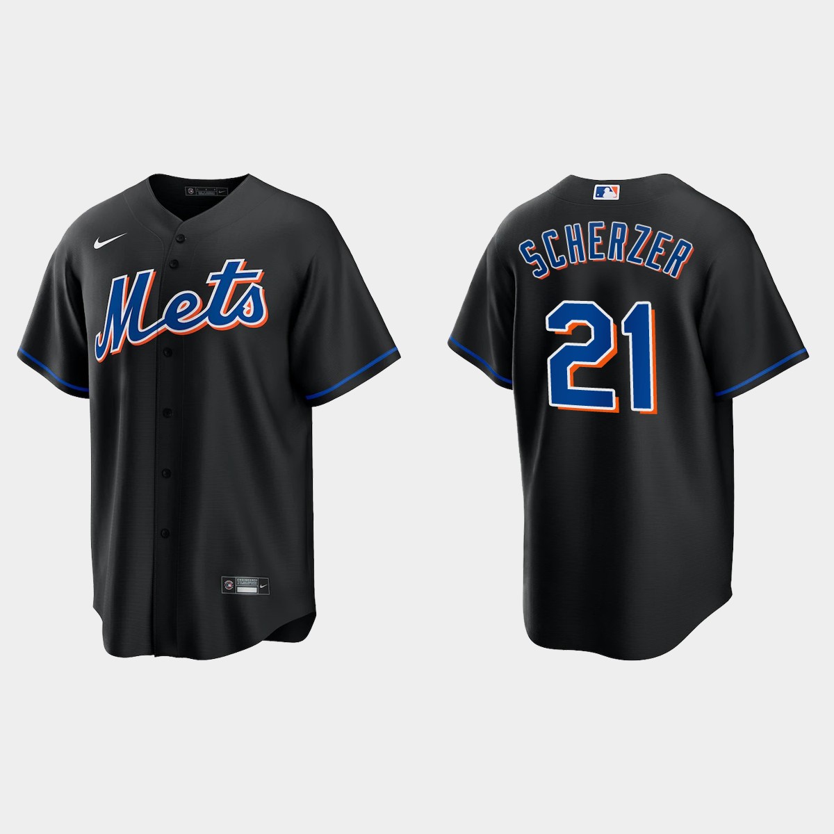 New York Mets Max Scherzer Alternate Jersey - Black