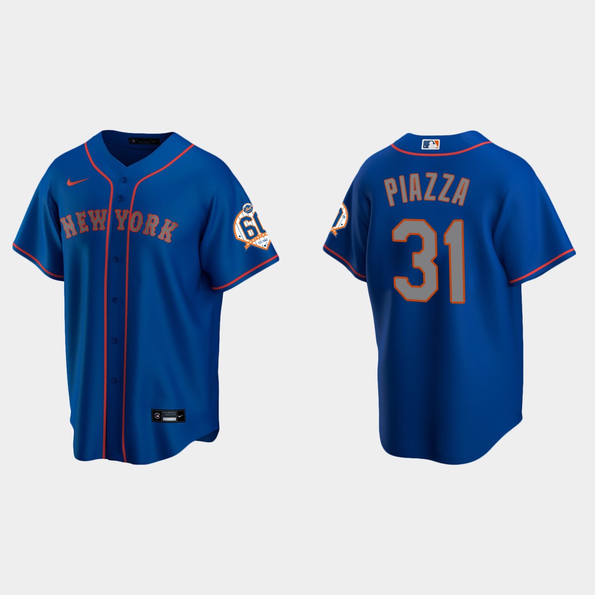 New York Mets Mike Piazza 60th Anniversary Jersey - Royal