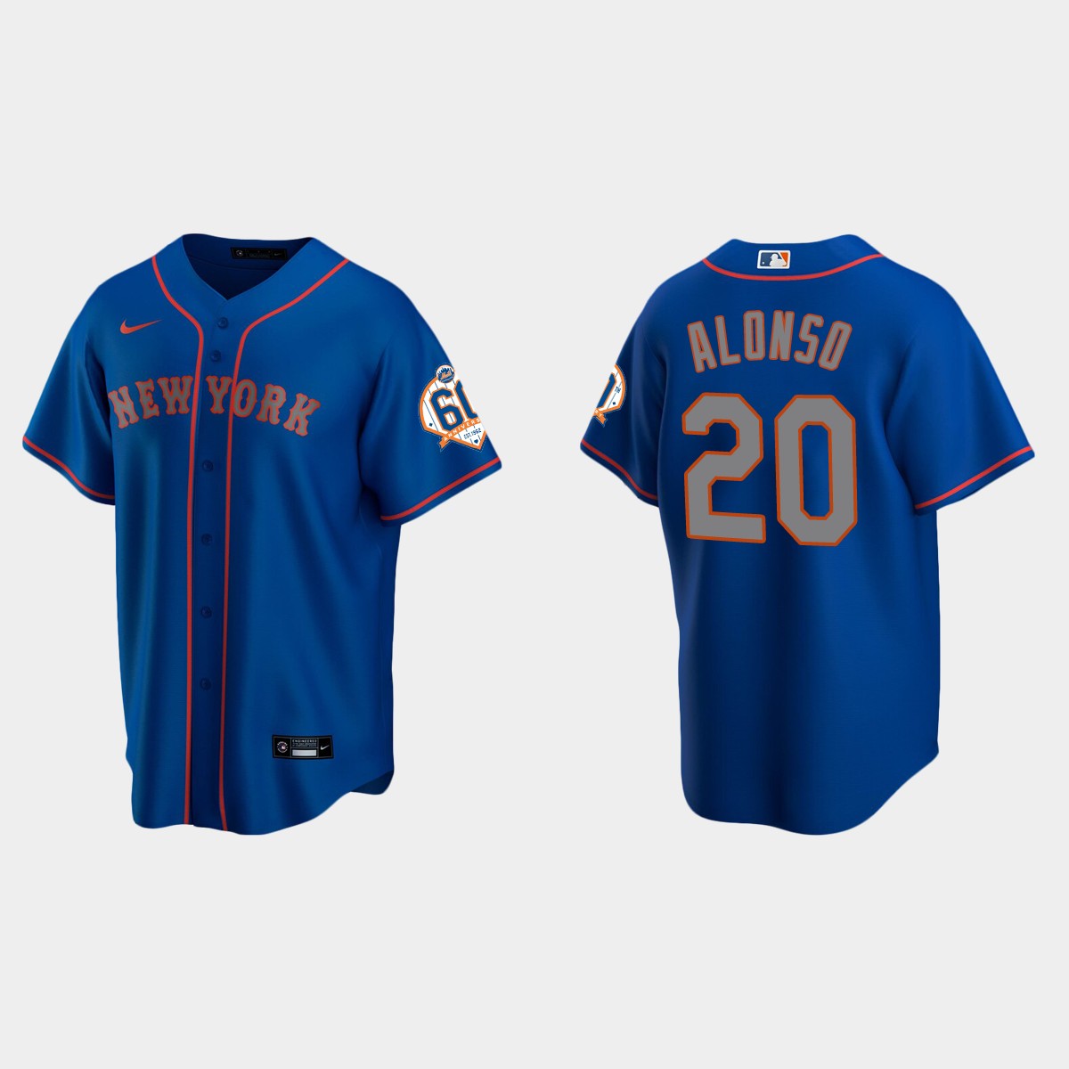 New York Mets Pete Alonso 60th Anniversary Jersey - Royal