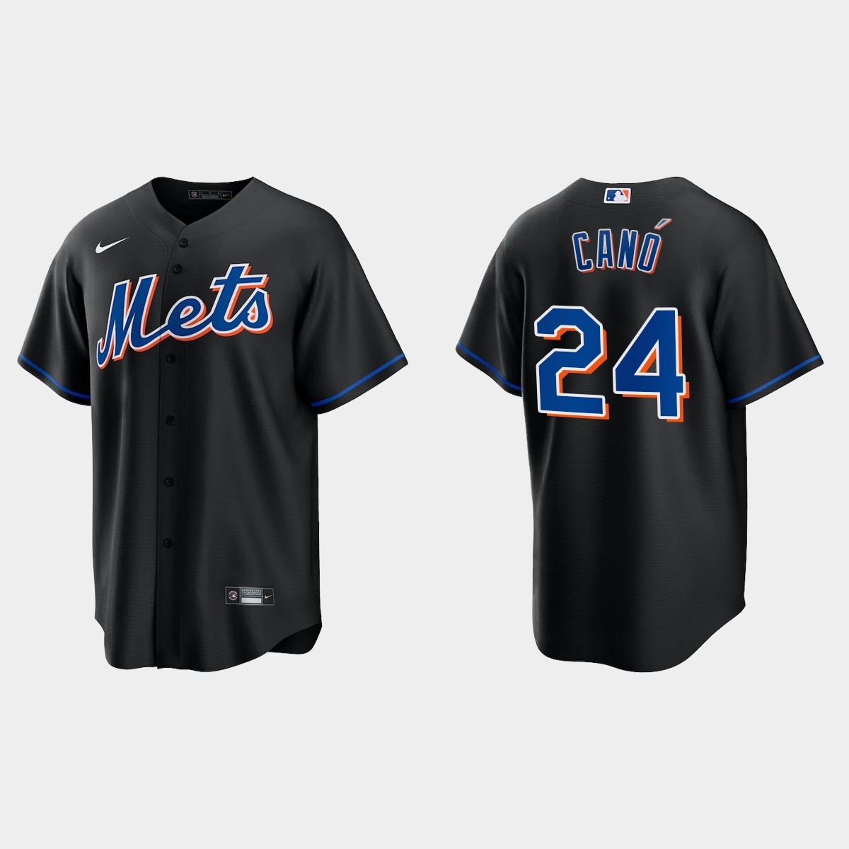 New York Mets Robinson Cano Alternate Jersey - Black
