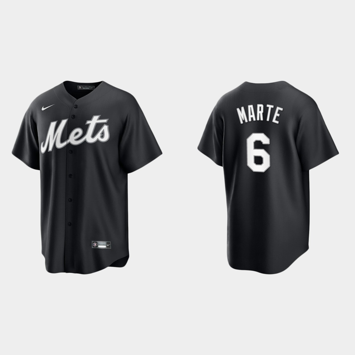 New York Mets Starling Marte Jersey - Black White