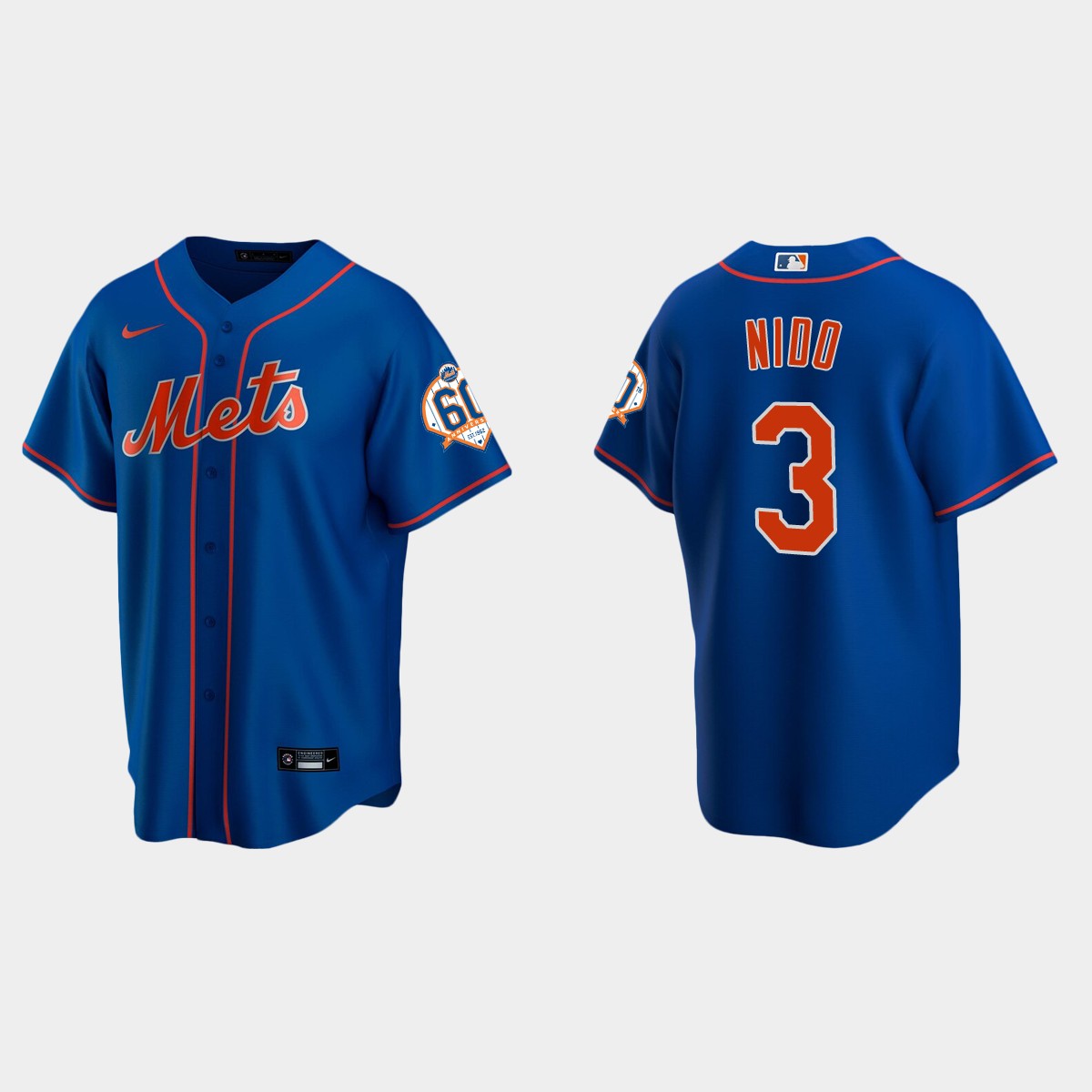 New York Mets Tomas Nido 60th Anniversary Alternate Jersey - Royal