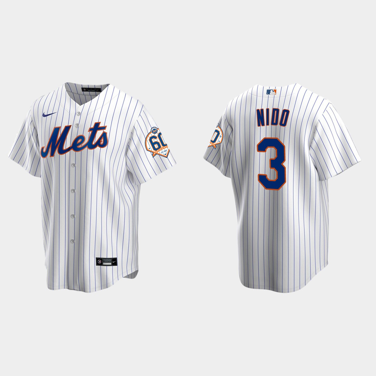 New York Mets Tomas Nido 60th Anniversary Jersey - White
