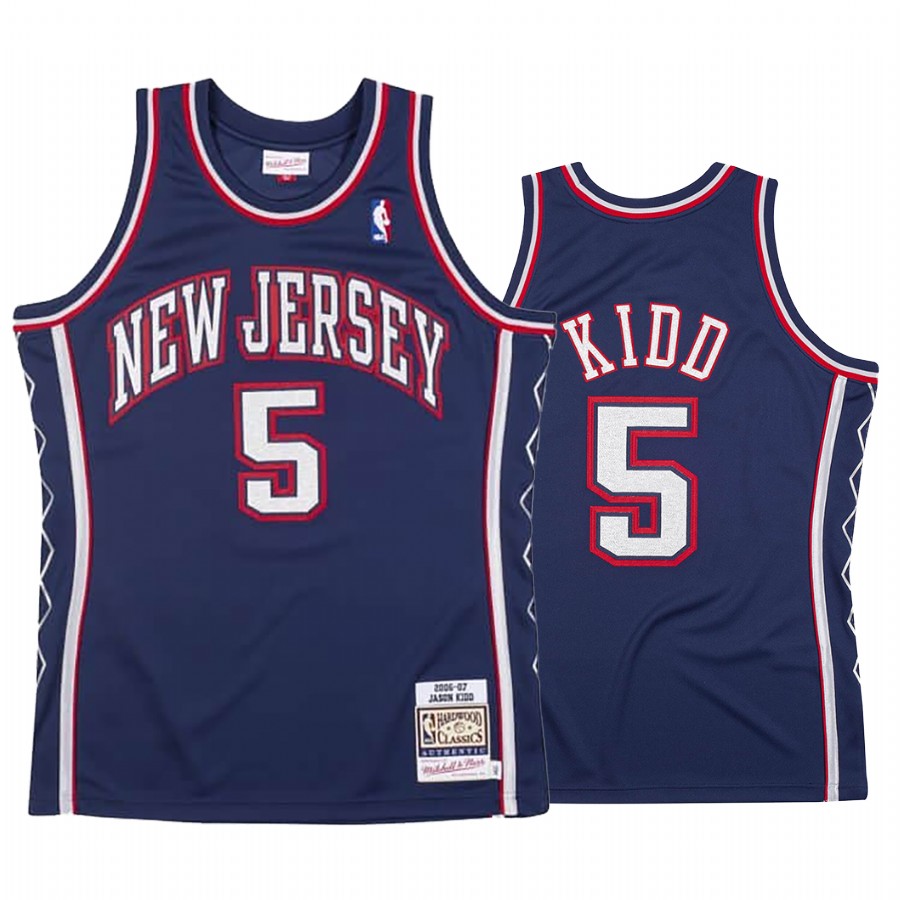 New York Nets Jason Kidd #5 Hardwood Classics 2006-07 Jersey Men's