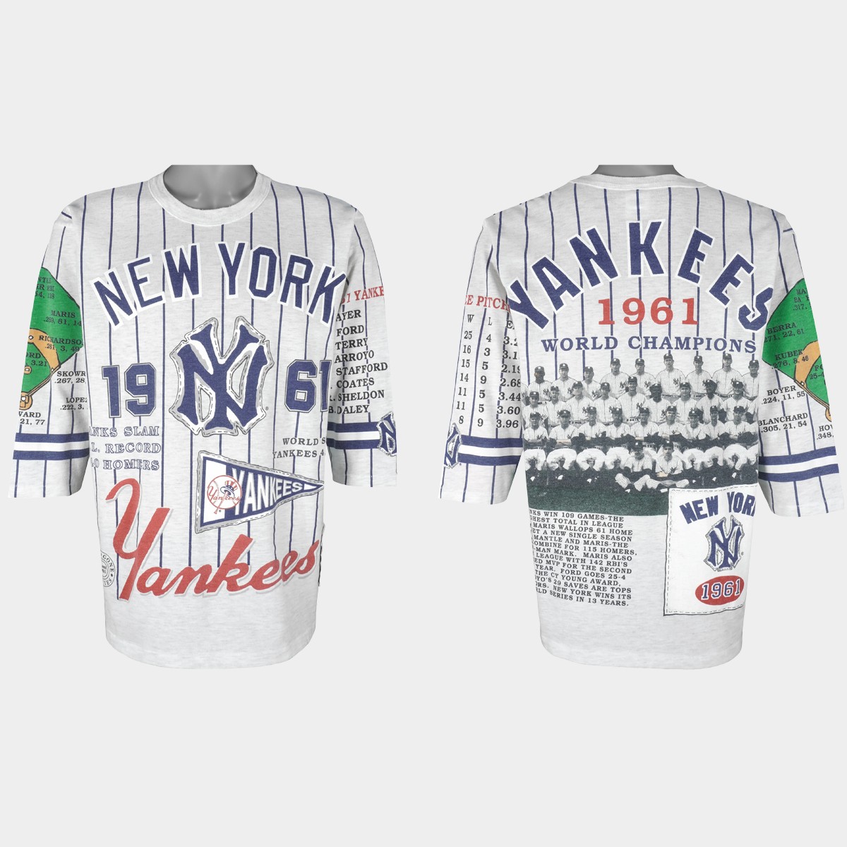 New York Yankees 1961 World Series Champs Long Gone Jersey - White