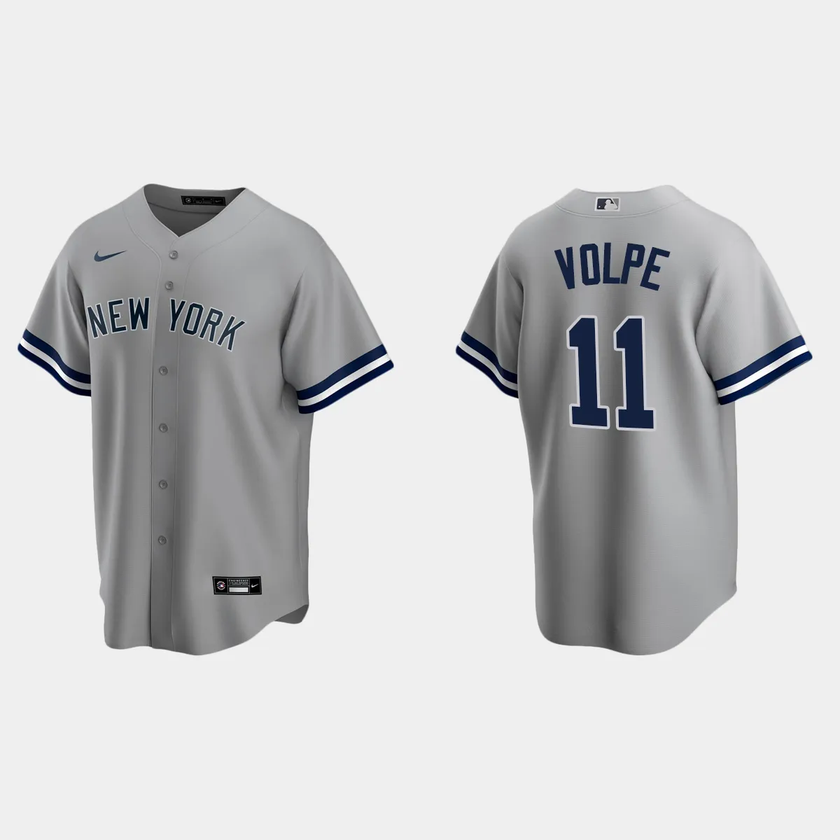 New York Yankees Anthony Volpe Road Jersey - Gray