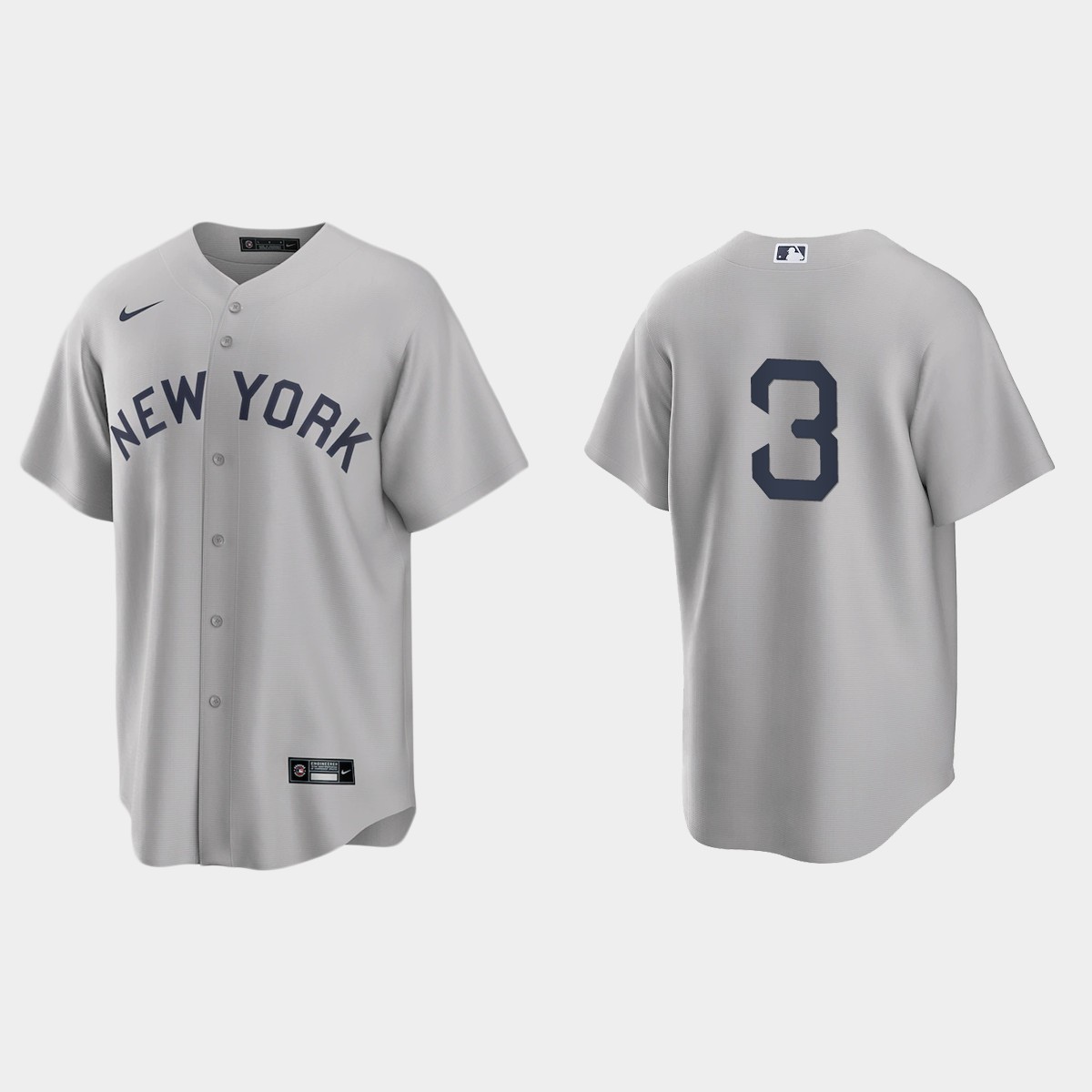 New York Yankees Babe Ruth 2021 Field of Dreams Jersey - Gray