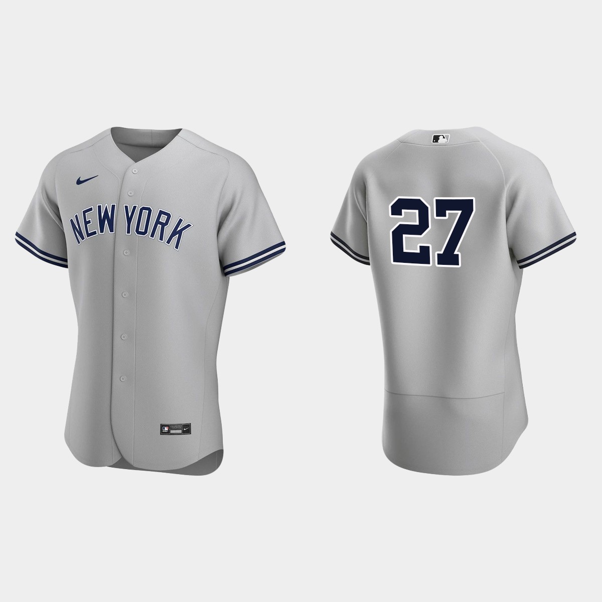 New York Yankees Giancarlo Stanton #27 Gray 2020 Road Jersey
