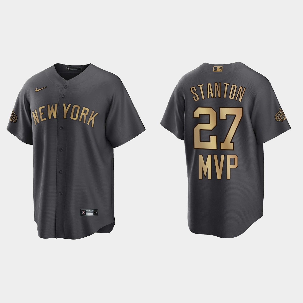New York Yankees Giancarlo Stanton 2022 ASG MVP Jersey - Charcoal