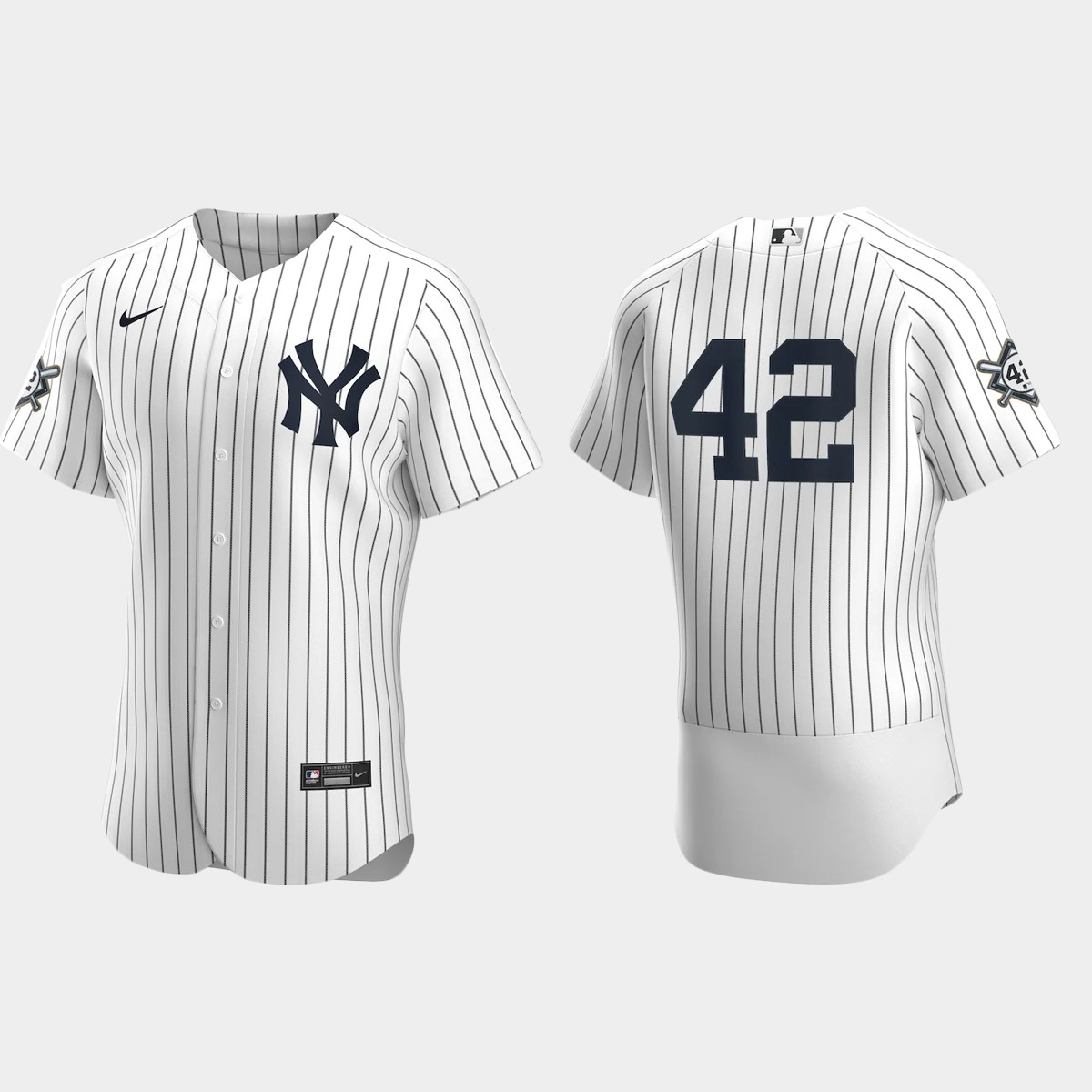New York Yankees Jackie Robinson Day Jersey - White Navy