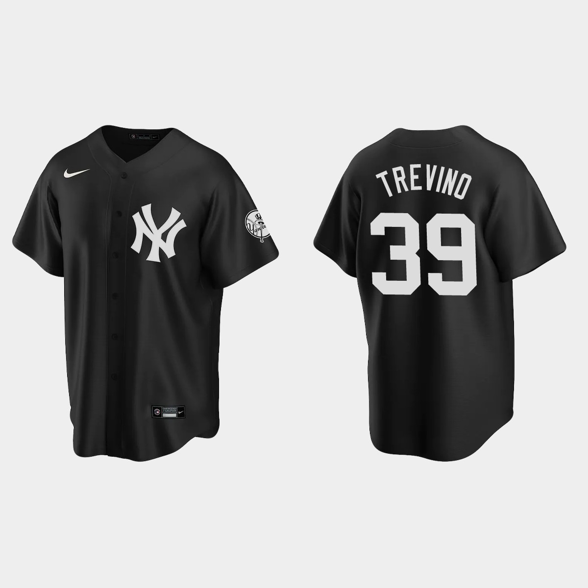New York Yankees Jose Trevino Fashion Jersey - Black