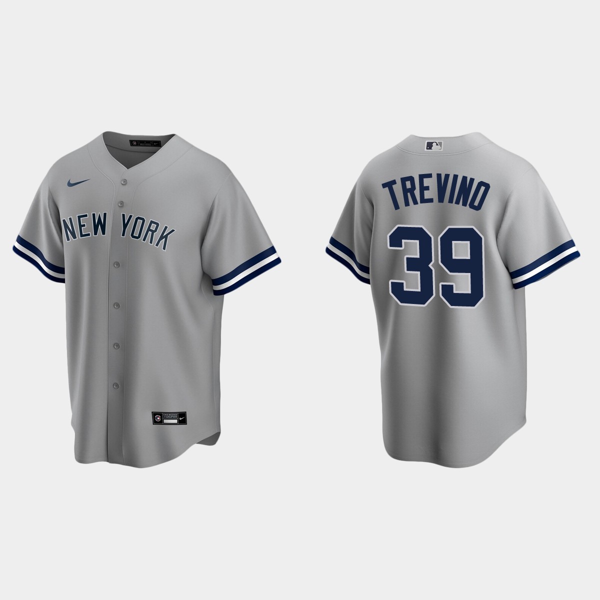 New York Yankees Jose Trevino Road Jersey - Gray