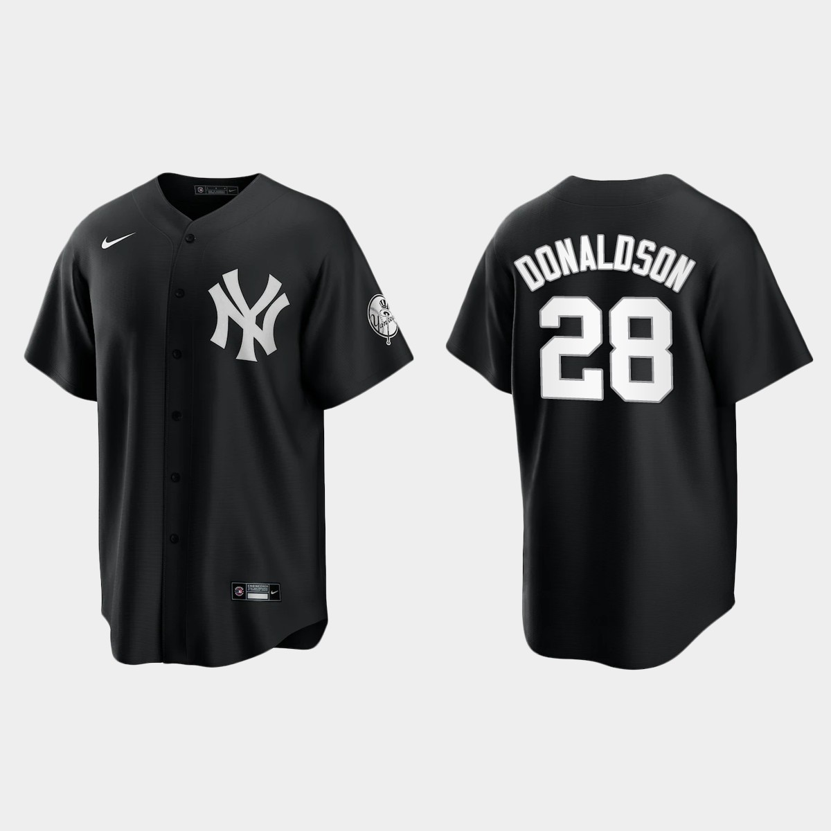 New York Yankees Josh Donaldson Jersey - Black White