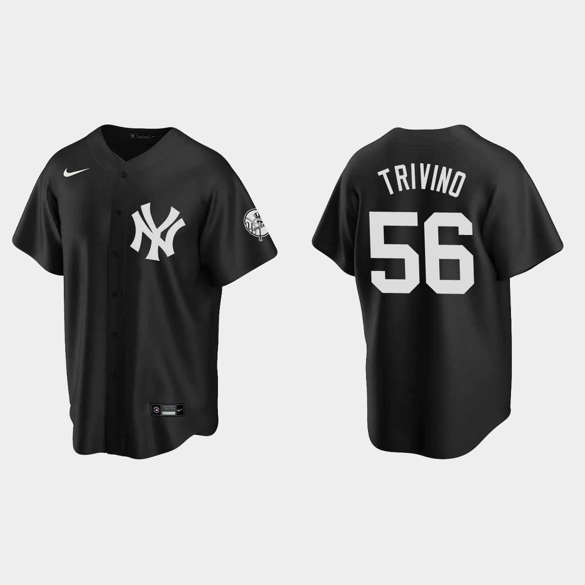 New York Yankees Lou Trivino Fashion Jersey - Black