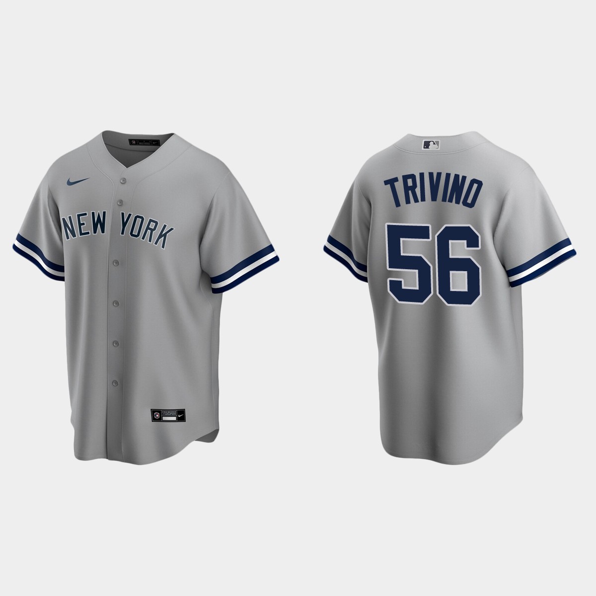 New York Yankees Lou Trivino Road Jersey - Gray