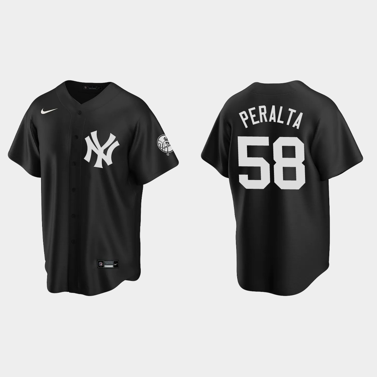 New York Yankees Wandy Peralta Fashion Jersey - Black