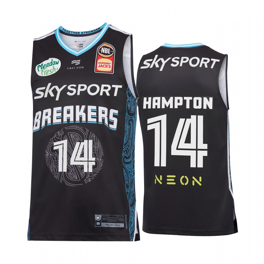 New Zealand Breakers #14 RJ Hampton Home Jersey Black NBL