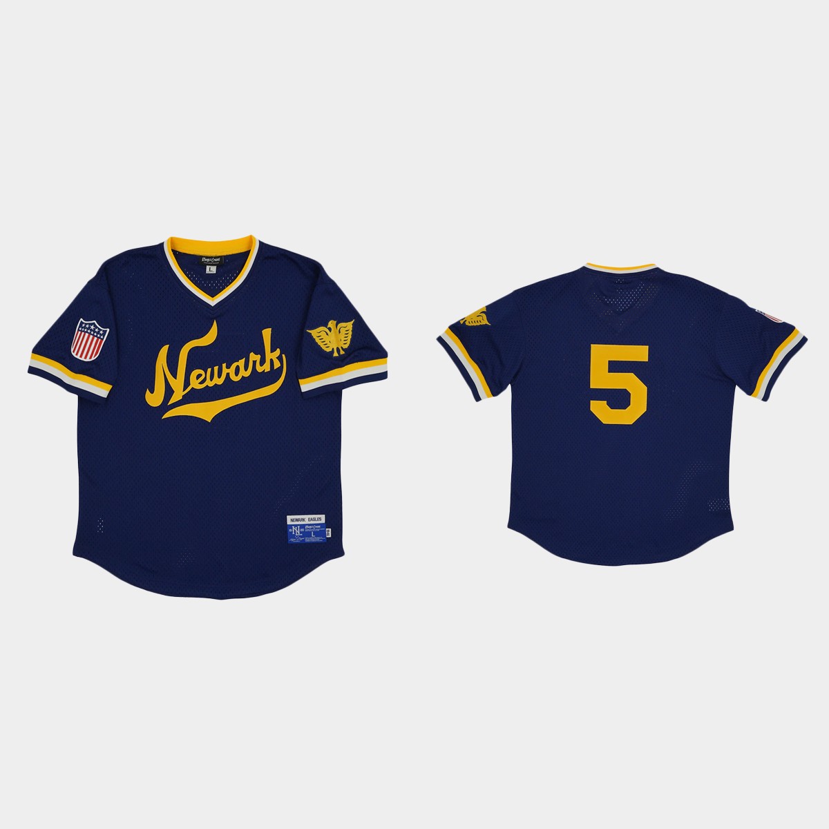 Newark Eagles #5 Rings And Crwns Mesh Jersey - Navy
