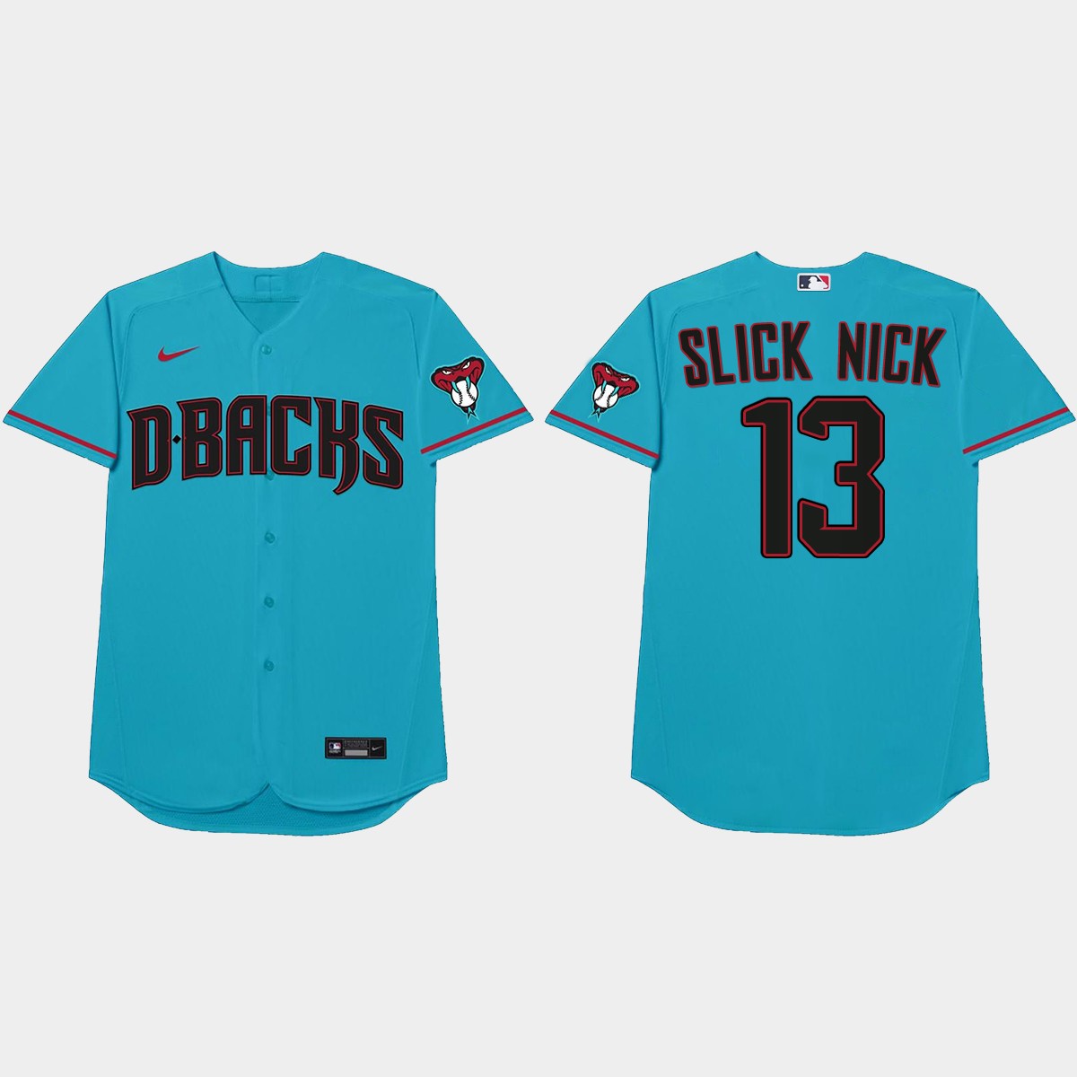 Nick Ahmed Nickname Diamondbacks 2021 Players' Weekend Slick Nick Jersey - Blue