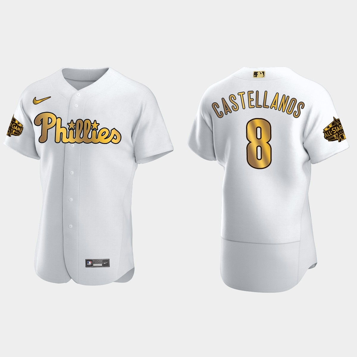 Nick Castellanos Philadelphia Phillies 2022 MLB All-Star Game Jersey - White Gold