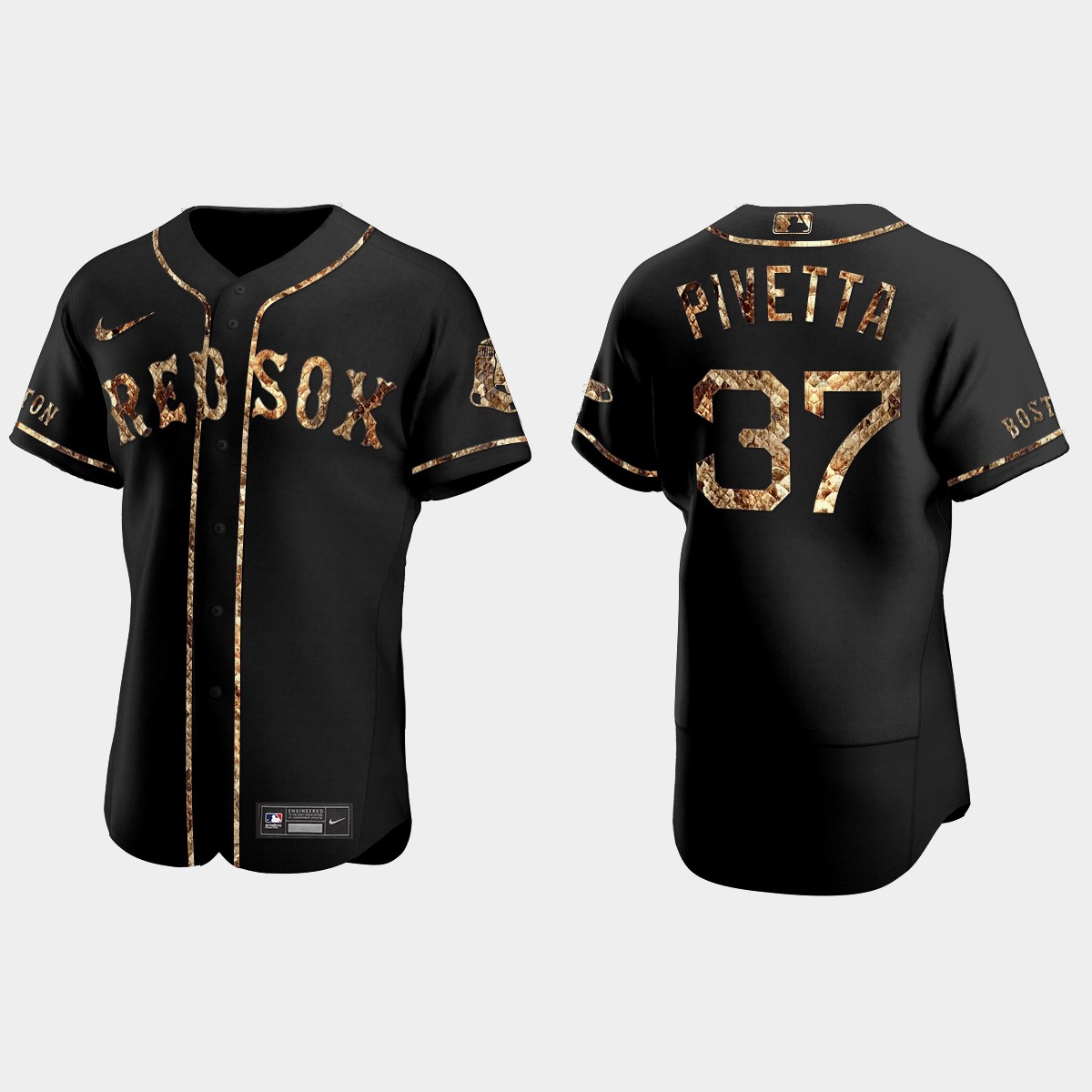 Nick Pivetta Boston Red Sox Python Skin Jersey - Black
