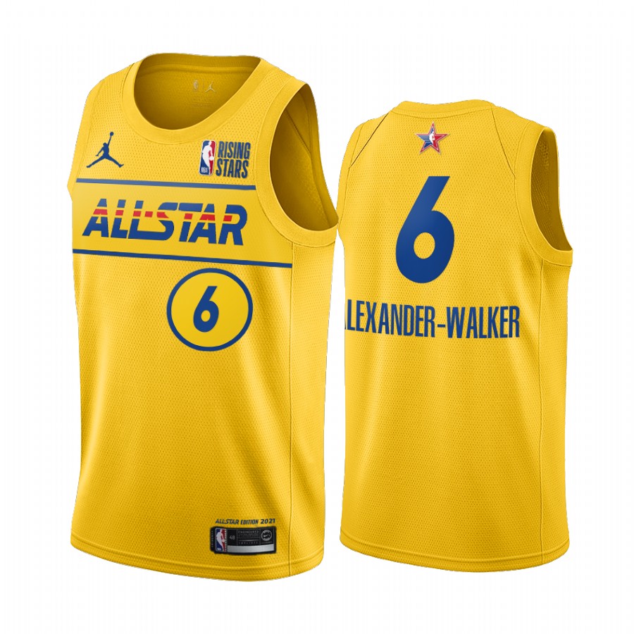 Nickeil Alexander-Walker World Team 2021 Rising Stars Jersey Gold All-Star Pelicans