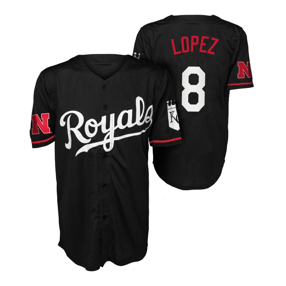 Nicky Lopez Kansas City Royals Huskers Night Jersey - Black