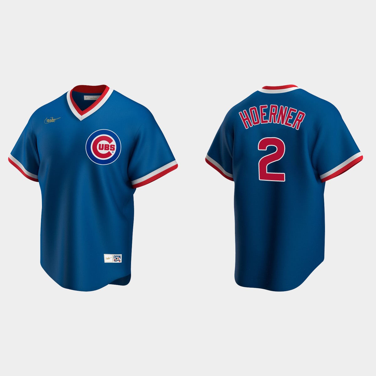 Nico Hoerner #2 Chicago Cubs Cooperstown Collection Road Jersey - Royal