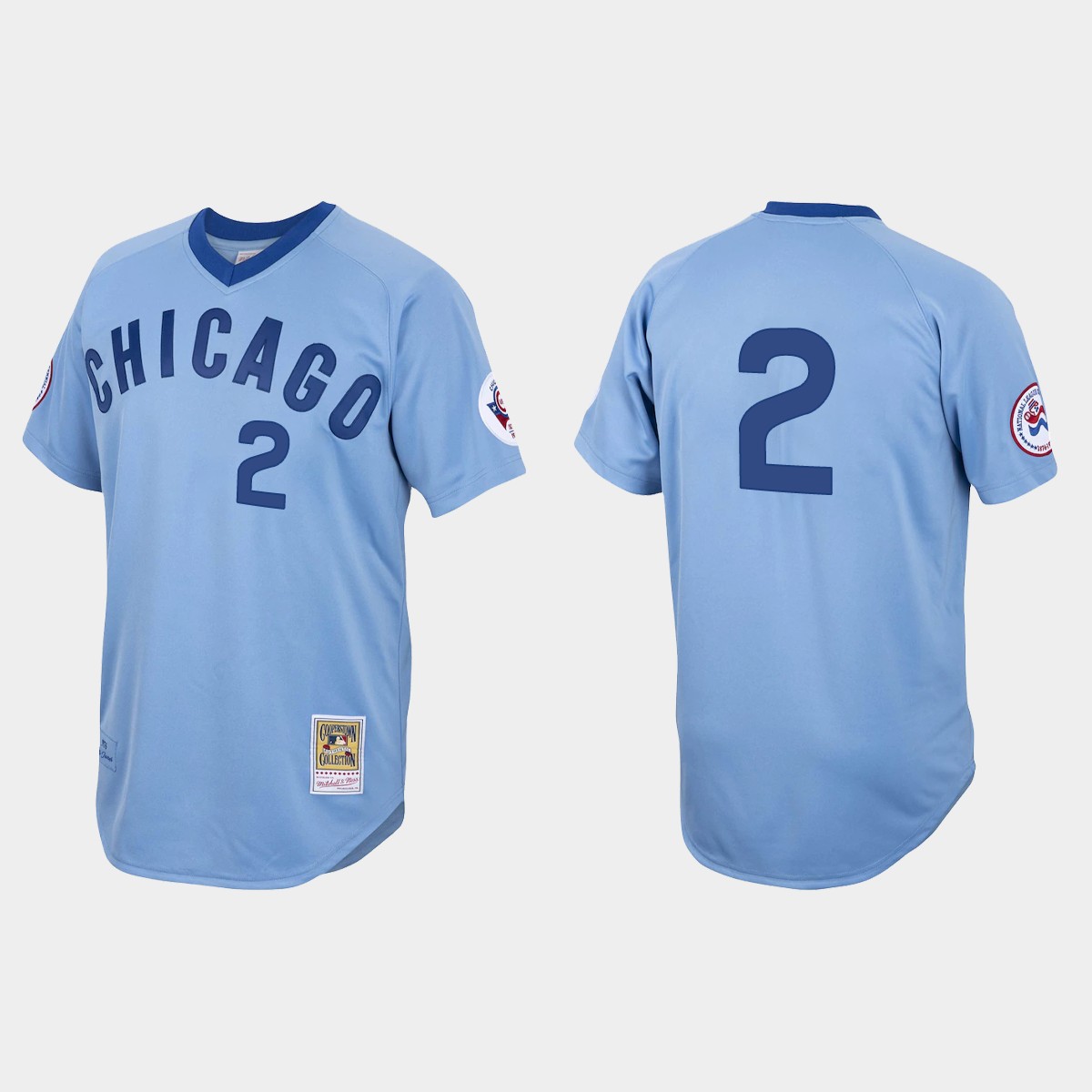Nico Hoerner Chicago Cubs 1976 Cooperstown Jersey - Light Blue