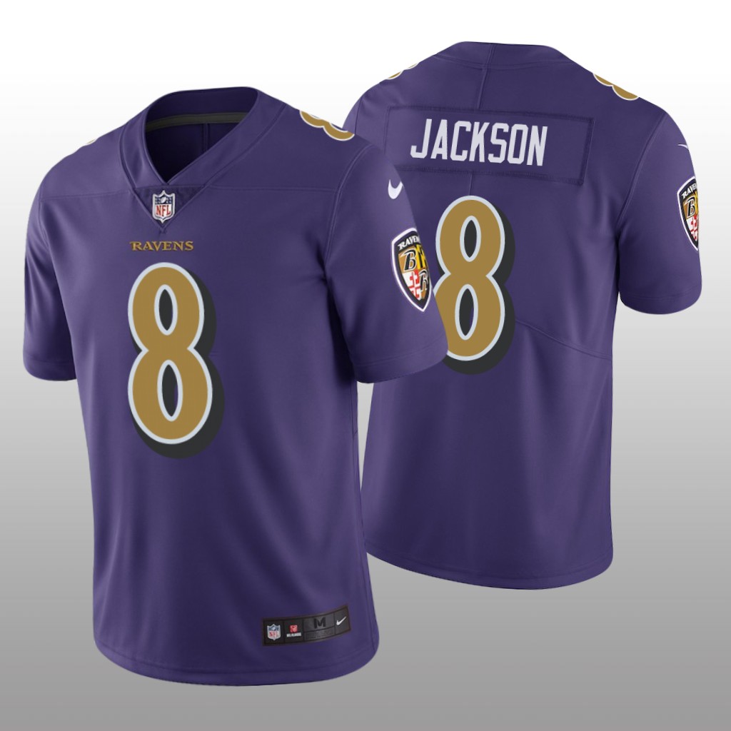 Nike Baltimore Ravens Lamar Jackson #8 Men's Purple Color Rush Limited Jersey