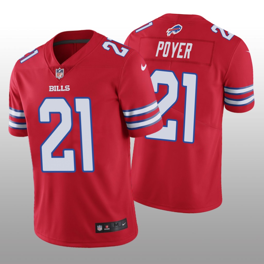 Nike Buffalo Bills Jordan Poyer #21 Men Red Color Rush Limited Jersey