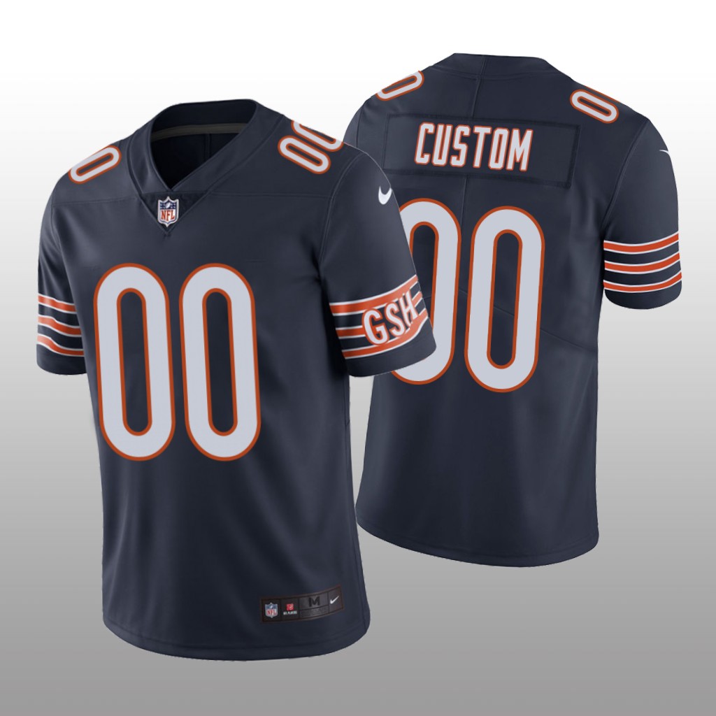 Nike Chicago Bears Custom #00 Men's Navy Color Rush Limited Jersey