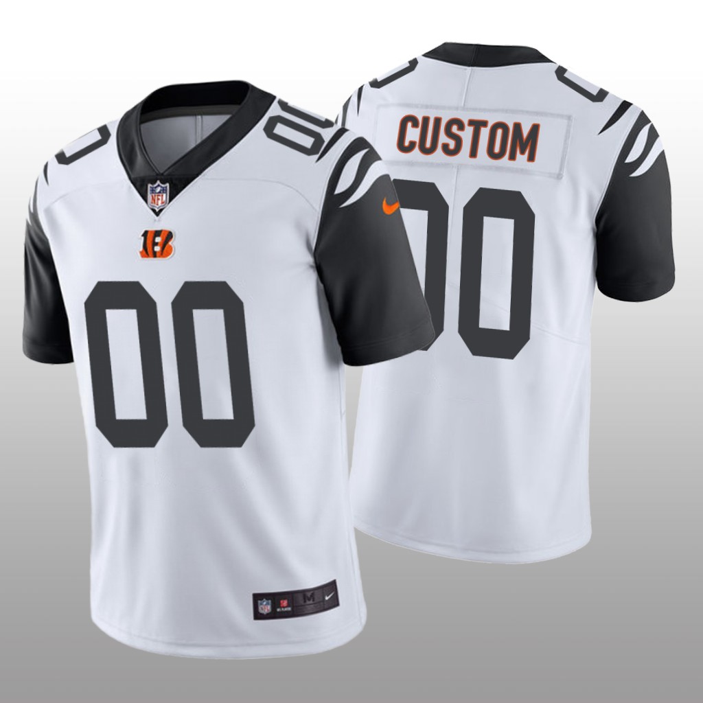 Nike Cincinnati Bengals Custom #00 Men's White Color Rush Limited Jersey