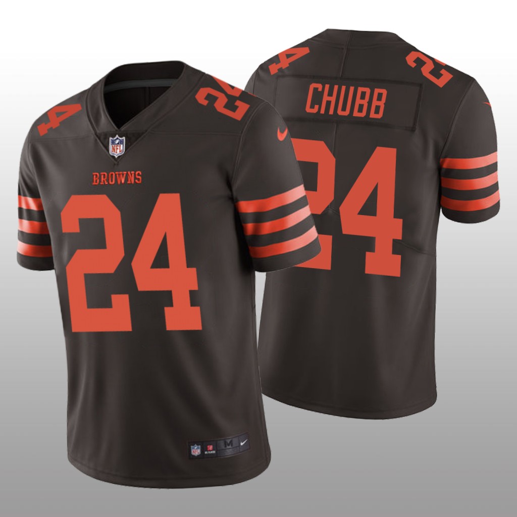 Nike Cleveland Browns Nick Chubb #24 Men's Browns Color Rush Limited Jersey