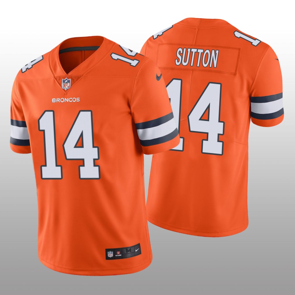 Nike Denver Broncos Courtland Sutton #14 Men's Orange Color Rush Limited Jersey