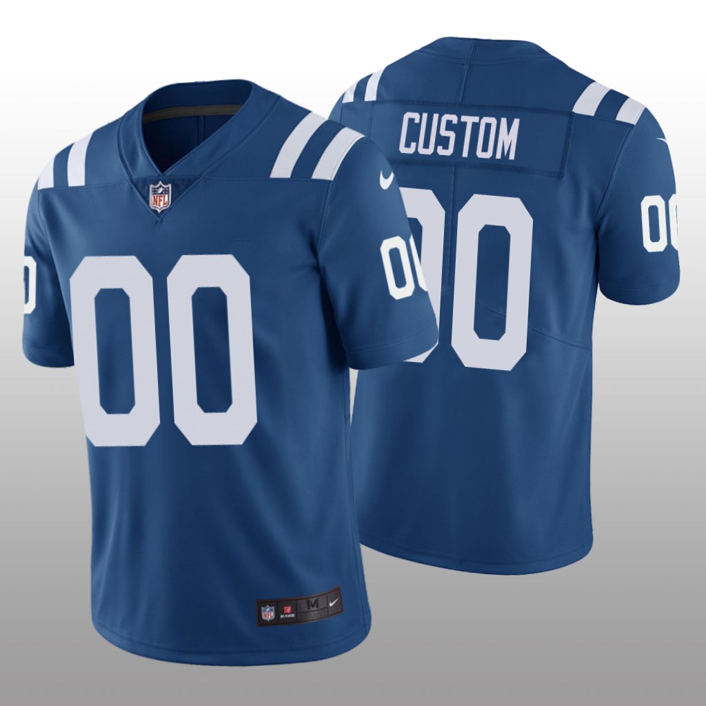 Nike Indianapolis Colts Custom #00 Men's Royal Color Rush Limited Jersey