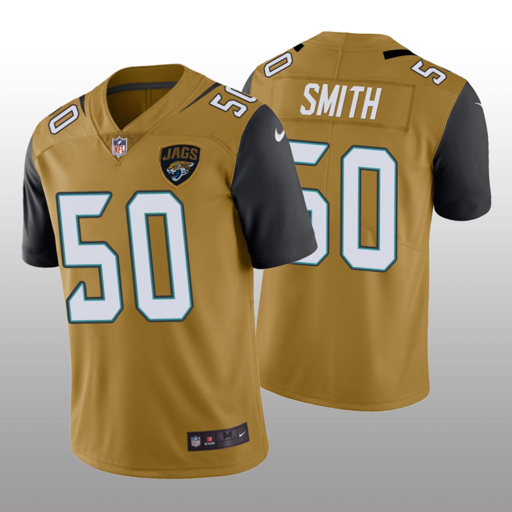 Nike Jacksonville Jaguars Telvin Smith #50 Men Gold Color Rush Limited Jersey