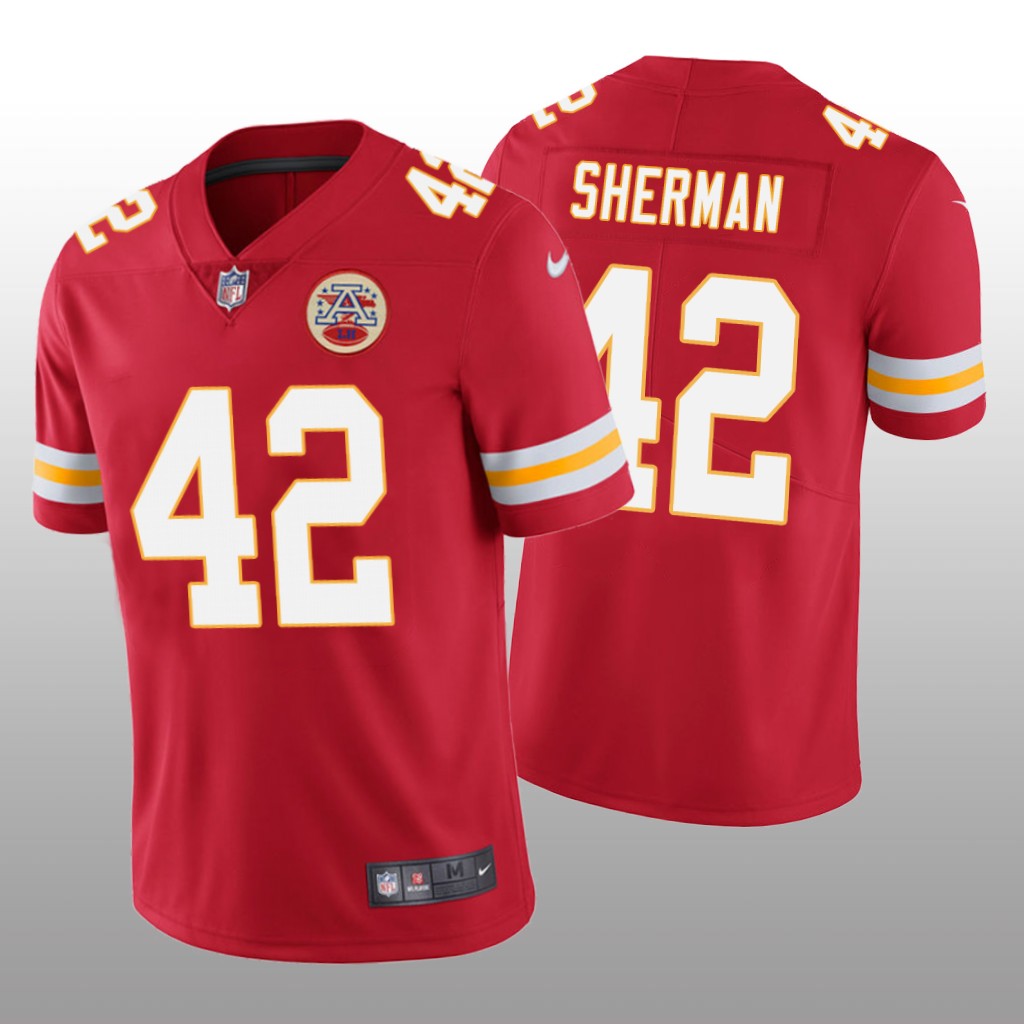 Nike Kansas City Chiefs Anthony Sherman #42 Men's Red Color Rush Limited Jersey