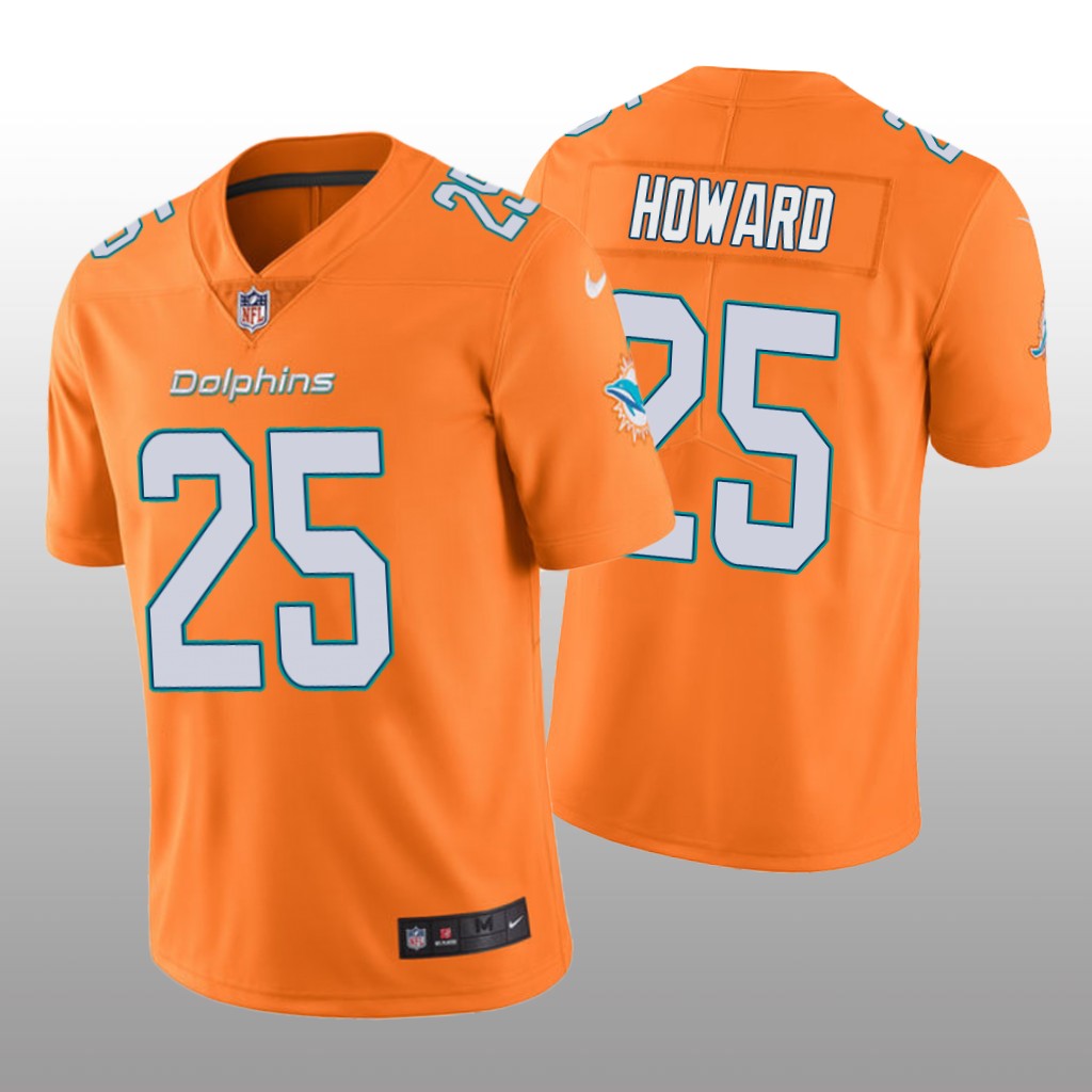 Nike Miami Dolphins Xavien Howard #25 Men's Orange Color Rush Limited Jersey