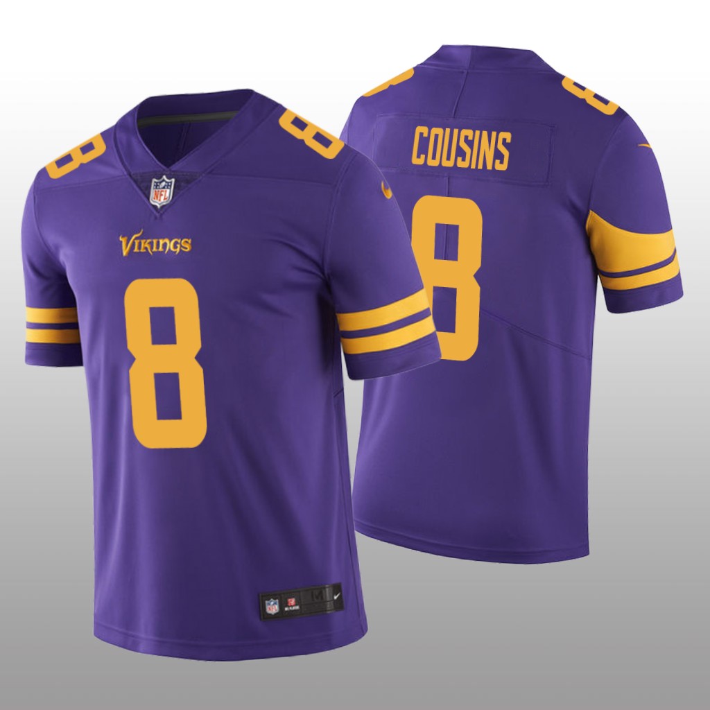 Nike Minnesota Vikings Kirk Cousins #8 Men's Purple Color Rush Limited Jersey