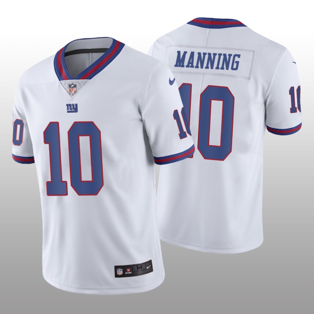 Nike New York Giants Eli Manning #10 Men's White Color Rush Limited Jersey