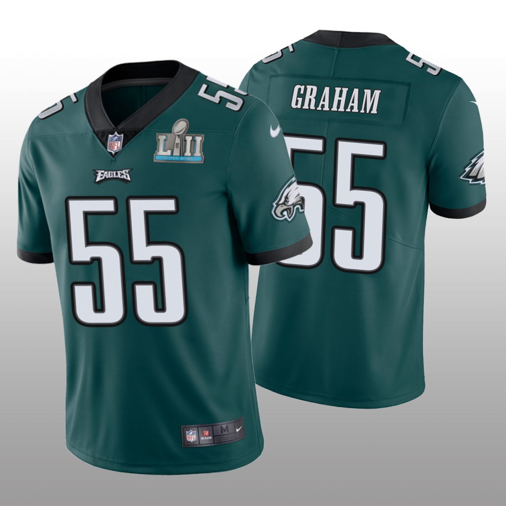 Nike Philadelphia Eagles Brandon Graham #55 Men Green Color Rush Limited Jersey