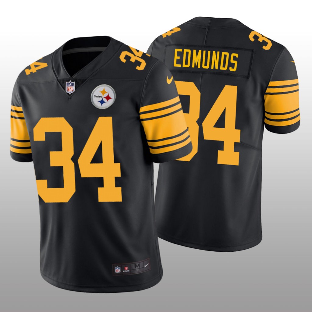 Nike Pittsburgh Steelers Terrell Edmunds #34 Men's Black Color Rush Limited Jersey