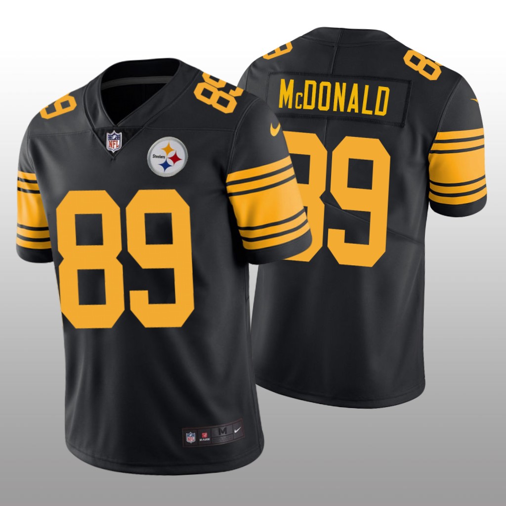 Nike Pittsburgh Steelers Vance McDonald #89 Men's Black Color Rush Limited Jersey