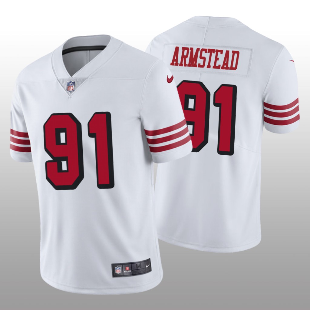 Nike San Francisco 49ers Arik Armstead #91 Men White Color Rush Limited Jersey