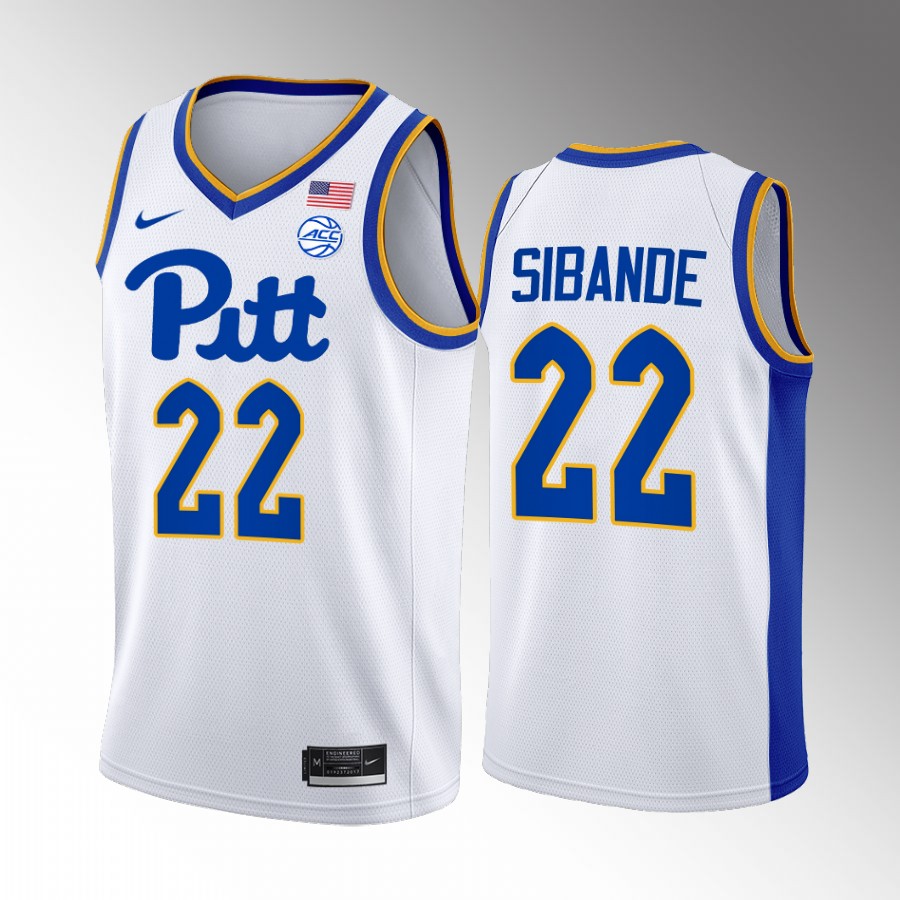 Nike Sibande Pitt Panthers White Jersey 2022-23 College  Home