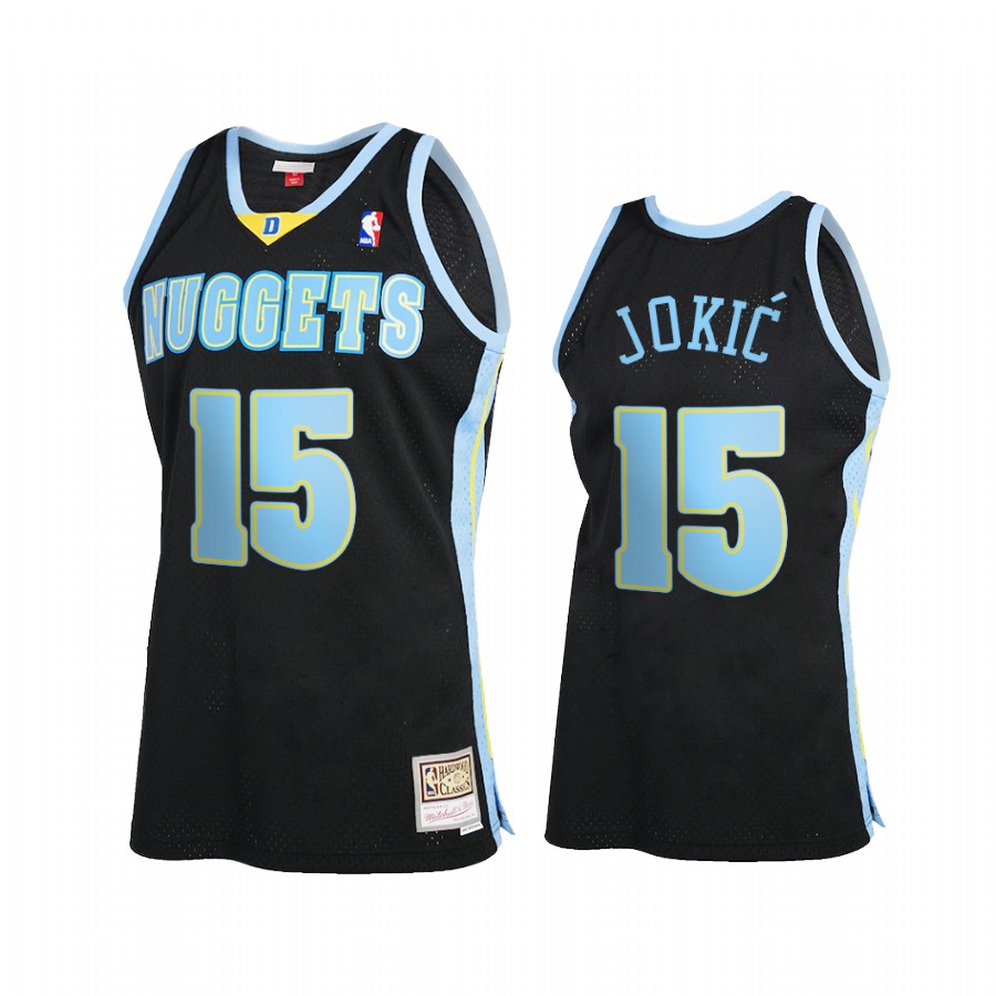 Nikola Jokic 15 Denver Nuggets Reload 2.0 Black Jersey Hardwood Classics