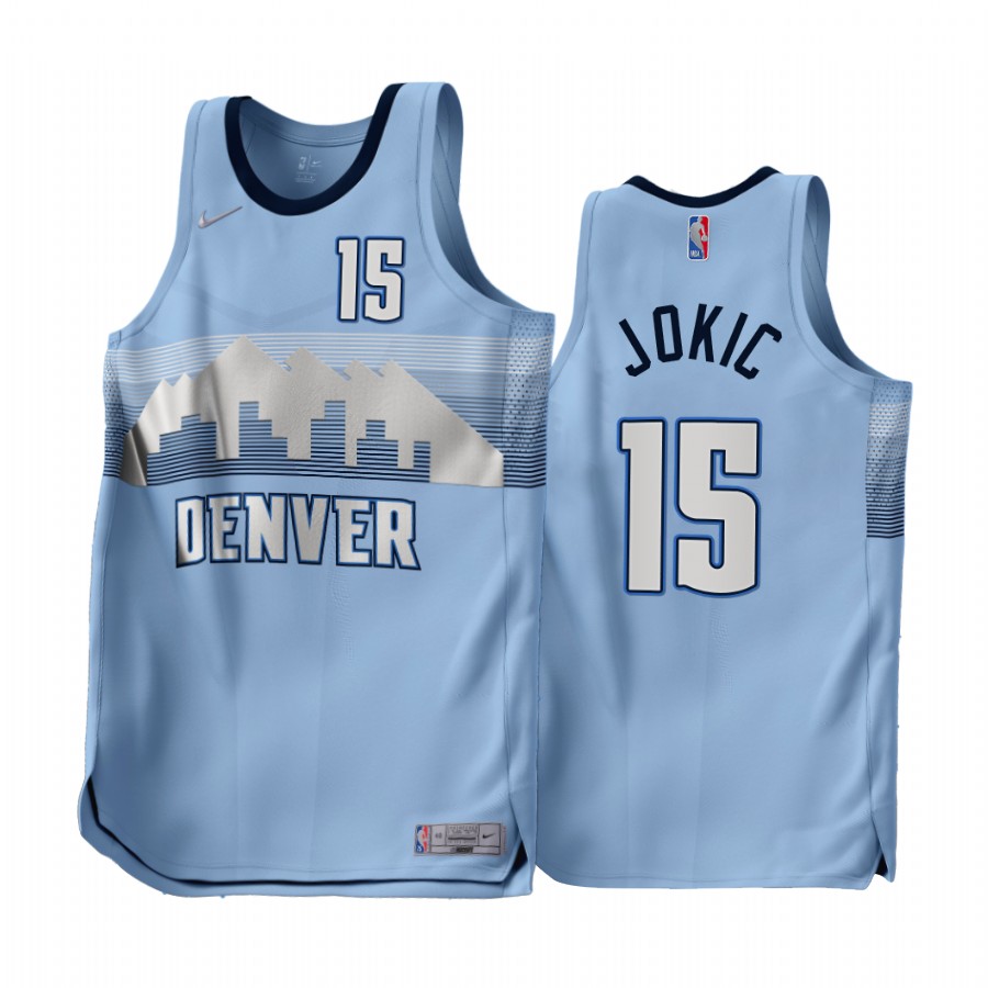 Nikola Jokic 2022-23 Denver Nuggets Blue #15 Earned Edition Jersey