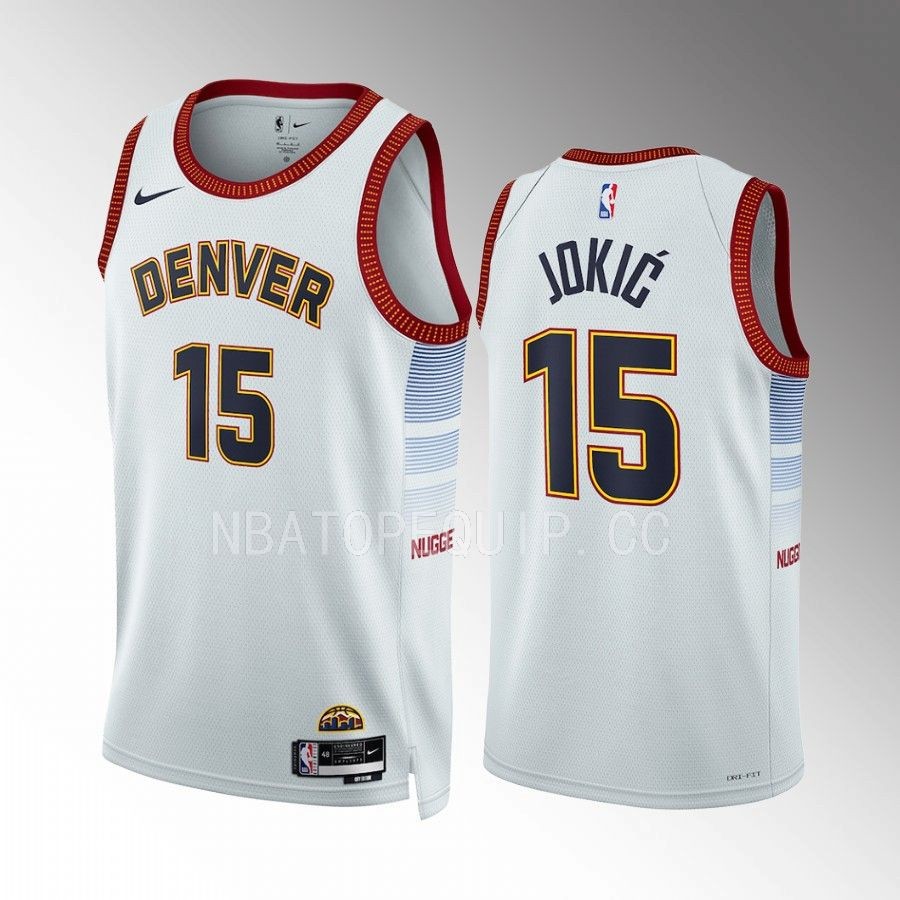 Nikola Jokic 2022-23 Denver Nuggets White #15 City Edition Jersey Swingman