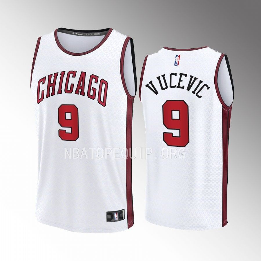 Nikola Vucevic Bulls #9 White Jersey Fast Break Fastbreak 2022-23 City Edition